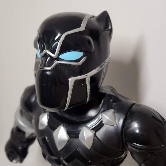 10" BLACK PANTHER Marvel Super Hero Mega Mighties 2018 action Figure Three point - Picture 7 of 14